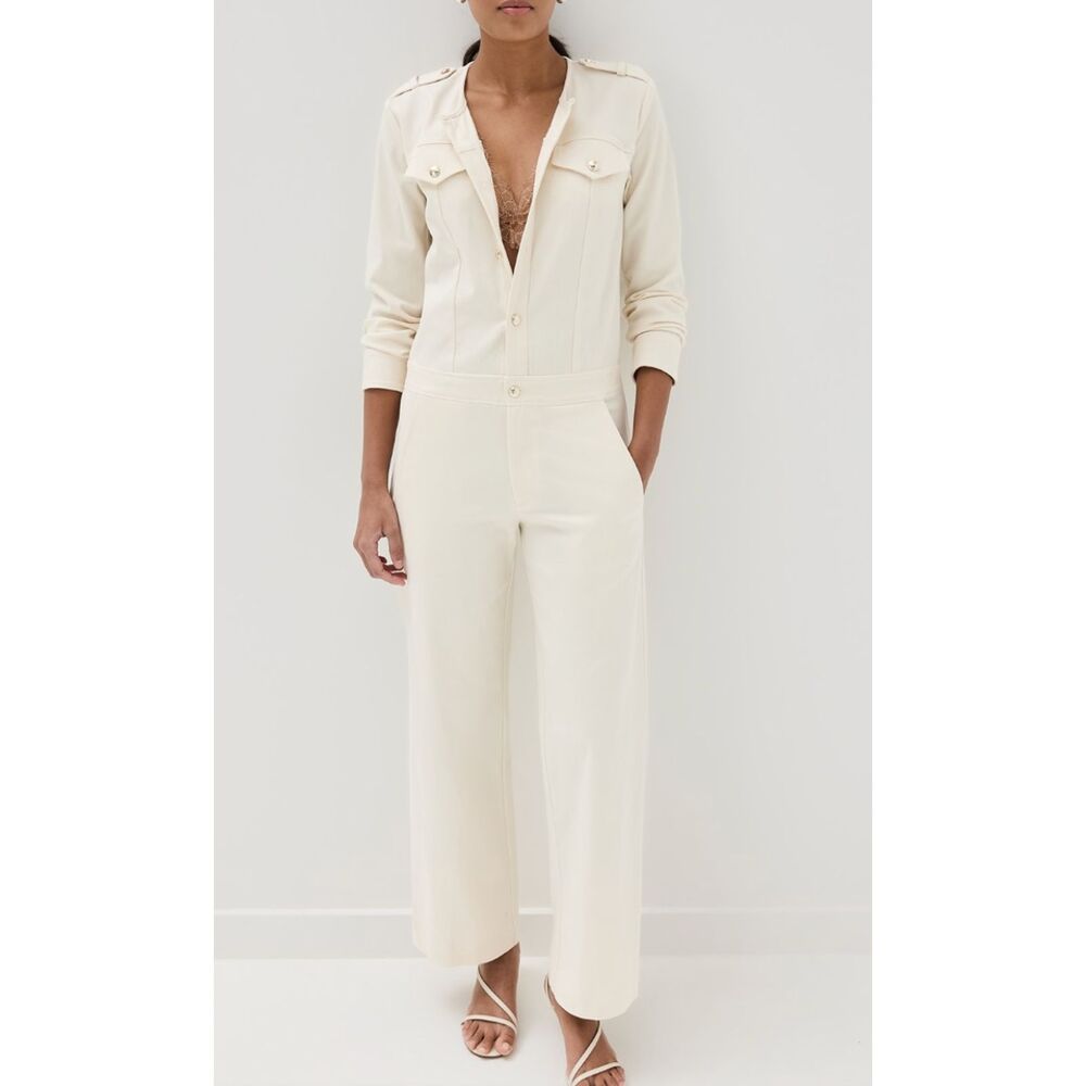 SABLYN Daniel Twill Nautical Jumpsuit White Small